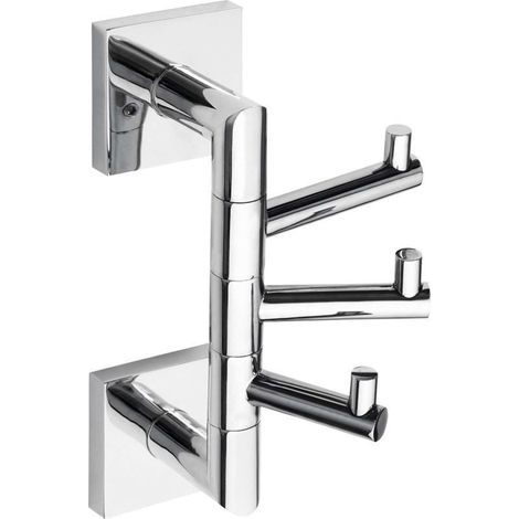 Sapho X-SQUARE - Gancho triple giratorio, cromo XQ204 (1/2)