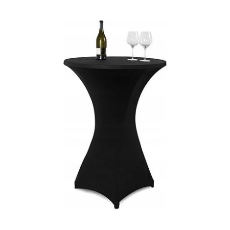 Tischdecke für Cocktailbartisch, 80 cm, schwarz