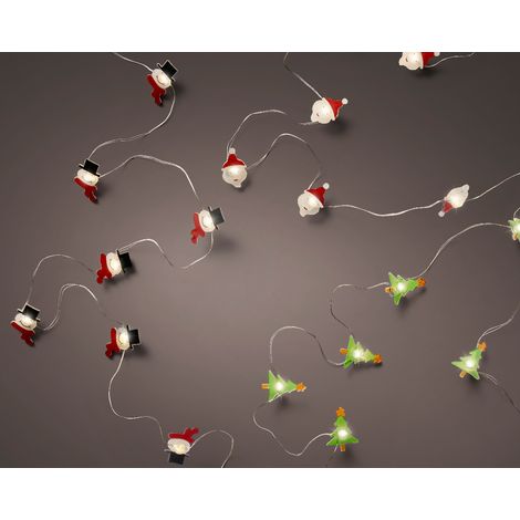 Guirlande micro LED 190 cm 20 lumières blanc chaud (1/2)