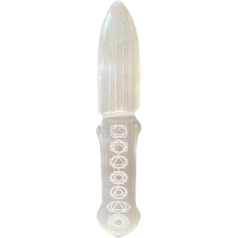 Couteau Rituel Sélénite - Chakra- Vendu par 1 (1/4)