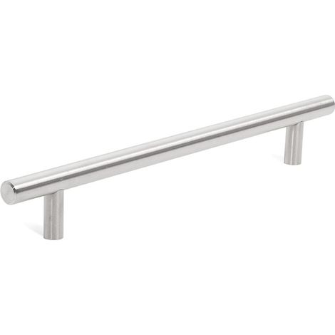 tirador para armario o cajón de acero inoxidable. acabado inox mate. modelo pireo distancia 96 distancia 192