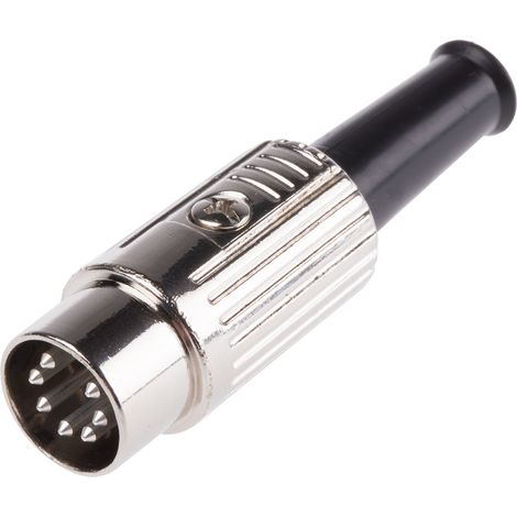 Connecteur DIN RS PRO, 7 contacts, Mâle, Montage sur câble ( Prix pour Paquet de 5 )