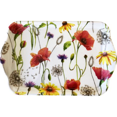 Mini plateau vide poche rectangulaire Prairie de coquelicots