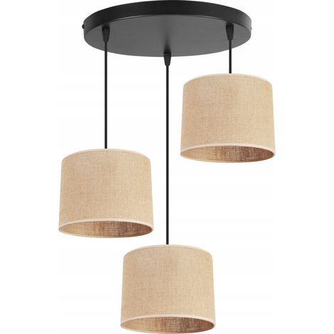 LAMPE SUSPENDU PLAFOND LUSTRE ABAT-JOUR 20 CM (1/5)