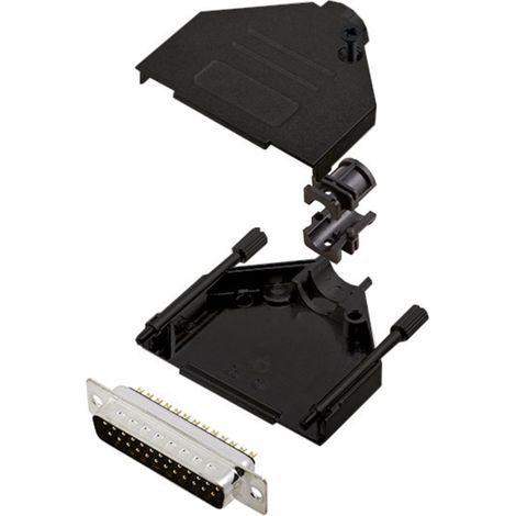 encitech DTZK25-BK-DMP-K 6355-0101-23 D-SUB Stiftleisten-Set 180 ° Polzahl: 25 Lötkelch 1 St.