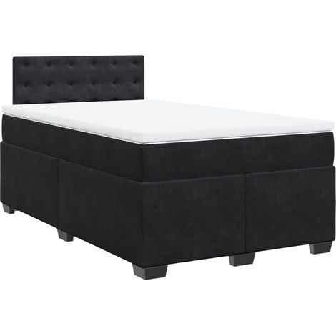 Maison Exclusive - Giroletto a Molle con Materasso Nero 120x200 cm in Velluto
