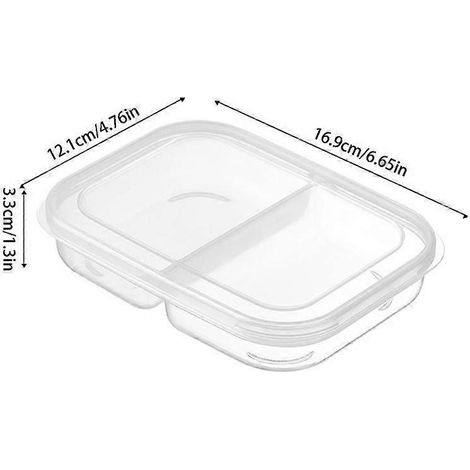Boîte hermétique à 6 compartiments avec fermeture, idéale pour le rangement de la cuisine et du plan de travail.-AquaForge (1/5)
