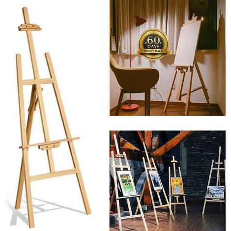 Chevalet d'atelier Chevalet sur pied Chevalet de table Chevalet en bois Chevalet en bois 1.5m (1/4)