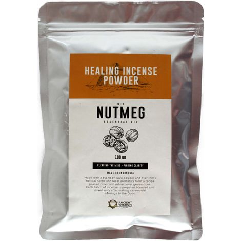 Poudre d'encens curative - Noix de muscade 100 g- Vendu par 1