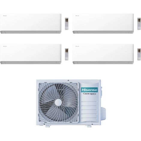 Hisense Climatiseur UNI HB Quadri Split 7+9+9+9 avec 5AMW105U4RQC Inverter Wi-Fi R-32 Classe A++