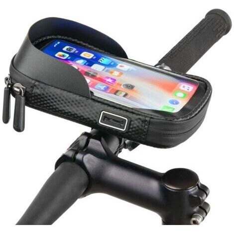 Sacoche étanche pour téléphone portable 7 pouces pour vélo, écran tactile, support pivotant à 360°, guidon