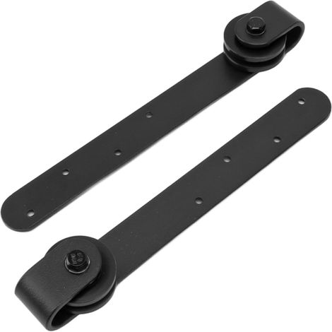 Kit de quincaillerie pour porte coulissante en bois, rail mini pour porte de grange, usage simple ou double porte à défilement (1/5)