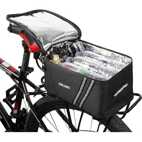 Sac à bandoulière arrière pour porte-vélos, glacière de coffre isolée