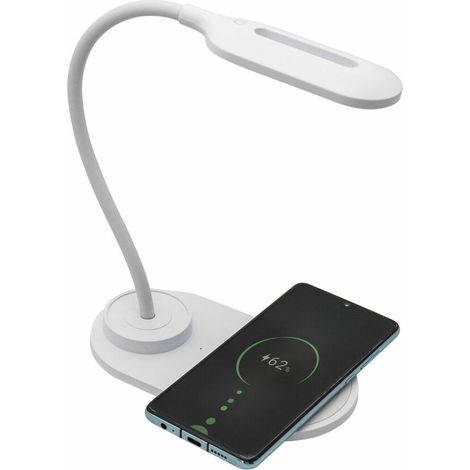 Lampada LED con Caricabatterie Senza Fili per Smartphone Denver Electronics LQI-55 Bianco 5 W (1/3)