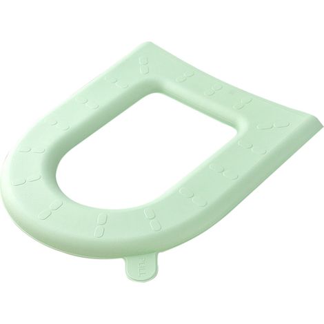 Coussin De Siège De Toilette EVA - Étanche - Auto-adhésif - Pour Sièges Standards O/V/U - Vert - 46 X 38,5 Cm - 1 Pièce (1/5)