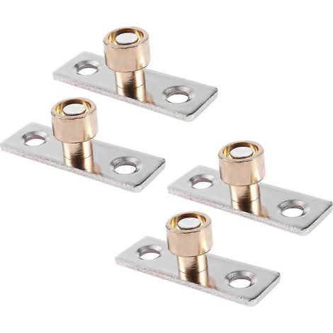 Lot de 4 blocs de positionnement métalliques pour rail de guidage de porte coulissante en bois de 12 mm de diamètre QAQ (1/5)
