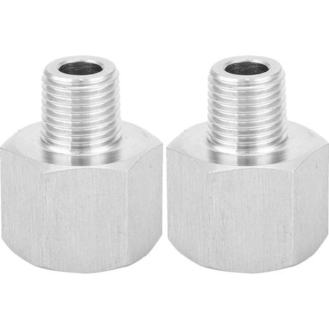 Lot de 2 raccords de tuyauterie BSP en acier inoxydable, filetage femelle - connecteur mâle femelle 1/2 po 1/4 po (1/5)