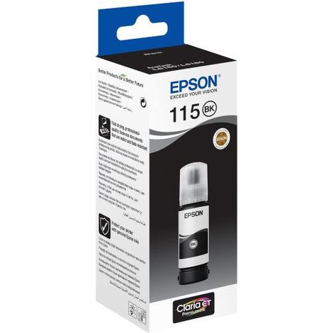 Botella de recarga de tinta Epson 115 EcoTank (C13T07C14A), color negro. (1/2)