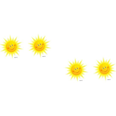 2 Ensembles Autocollants Amovibles Soleil Décoration De Fenêtre Pour Garçon Fille 2 Pièces 2 (1/5)