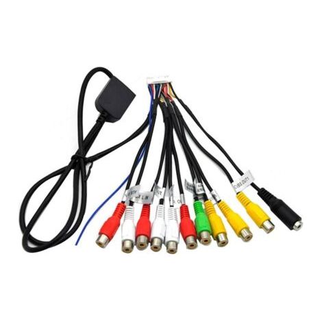 Autoradio-Stereo-RCA-Ausgangskabel-Adapter Aux-In Subwoofer/Verstärker 3,5 mm 20-poliger Kabelbaum Headunit