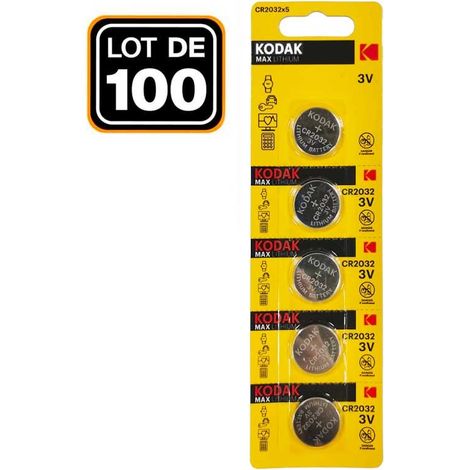 100 Stück CR2032 3V 210mAh Lithium Knopfzellen KODAK