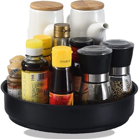 Étagère à épices rotative de 31 cm pour la cuisine, étagère à épices rotative pour ranger les épices et les bocaux dans le garde-manger (1/5)