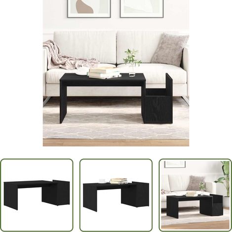 Table basse chêne noir - Table basse Chêne noir 90 x 45 x 35 cm Bois d'ingénierie (1/5)