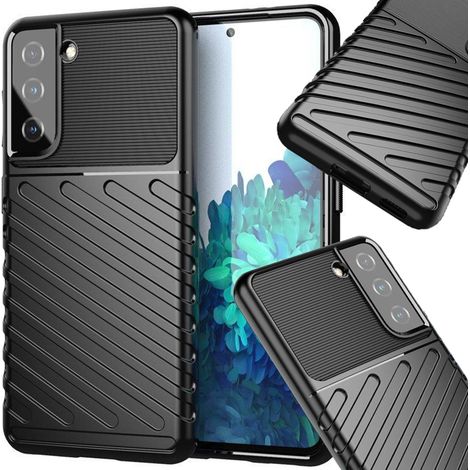 Custodia Thunder Case per Samsung Galaxy A14 5G, cover protettiva in silicone nera (1/5)