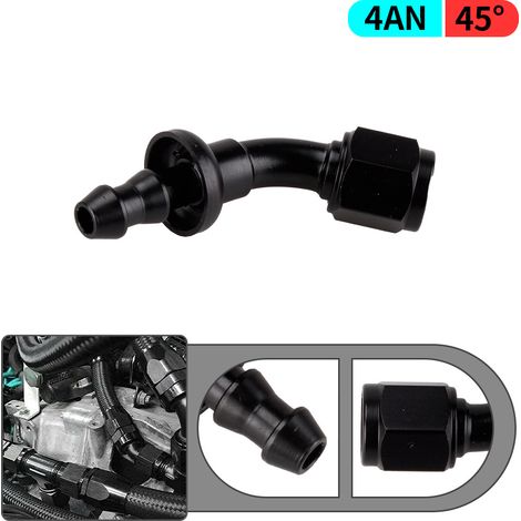 Raccords de refroidissement d'huile pour modification automobile AN4AN6AN8AM10AN12, raccords de tuyauterie d'huile étanches à fermeture rapide 0° -180° - -AN12