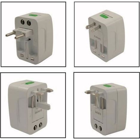 Adaptateur De Voyage - Universel 220V 110V - Protection Antisurtension Sécurité Enfants - Compact (1/3)