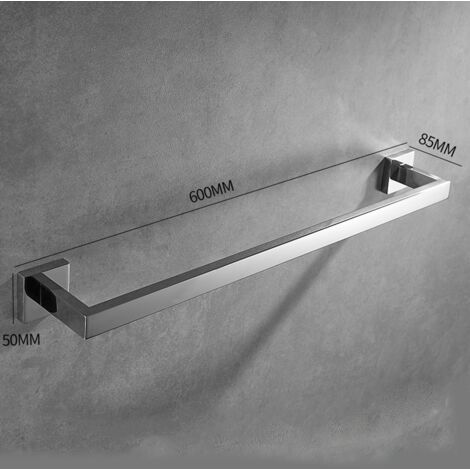 Porte-serviettes 60 cm, porte-serviettes mural moderne, acier inoxydable, accessoires de salle de bain (1/3)