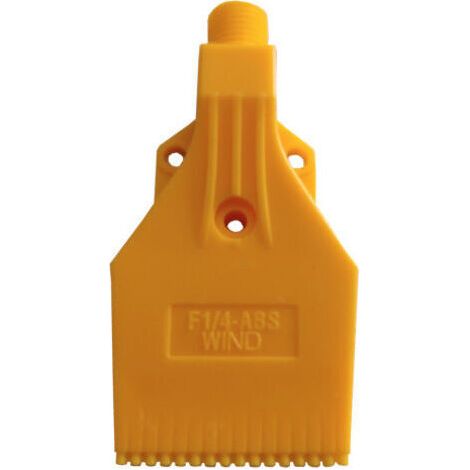 Lot de 6 buses de soufflage mâles BSPT1/4, buse à air plate en ABS, adaptées aux accessoires de soufflage (fixation à trois trous, jaune)