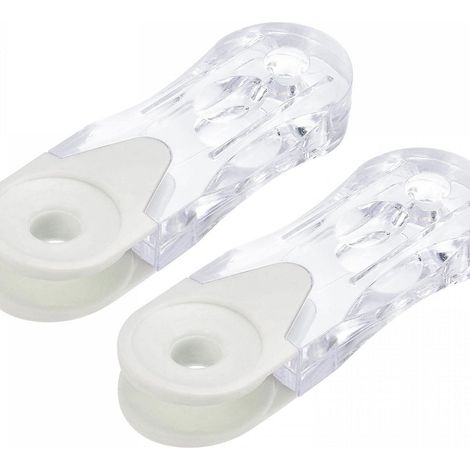 Ensemble de 2 accessoires pour stores enrouleurs avec poignée en cristal transparent et accessoires de suspension ovales (1/5)