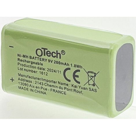 Pile rechargeable ACCUS 6LR61 9V NIMH 180mAh