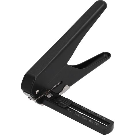 Verstellbarer Locher, einstellbarer Lochabstand, kraftsparend, Konfetti-Auffangvorrichtung, Perforationsdesign, für Büro und Zuhause, schwarz (1/5)