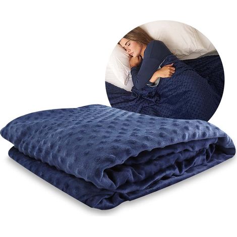 Housse de Couverture lestée Universelle avec 8 classeurs – Bambou et Pois Minky – Housse de Couette – 200 x 200 cm (1/5)