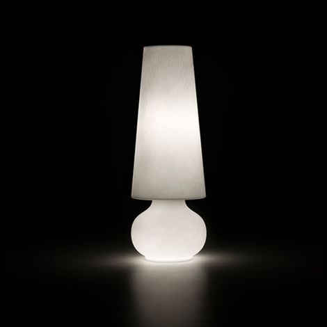 Fade Lamp Bianco - Luce calda - Si - Per uso esterno - No lampada da tavolo in polietilene originale Plust moderna di design colorata per interno ed esterno (1/5)