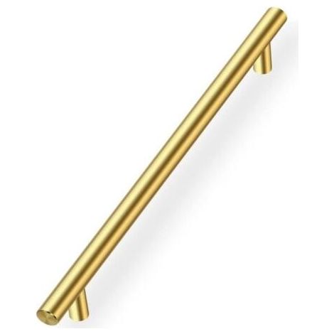 Lot de 10 poignées de meuble dorées en acier inoxydable – Entraxe 192mm – Design ergonomique pour installation stable – Vis incluses (1/5)