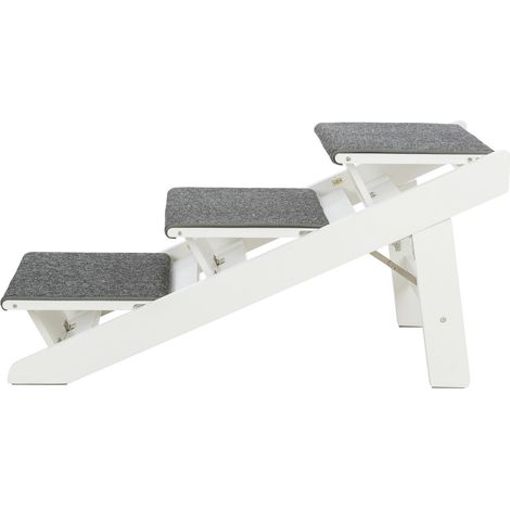 Rampe, ausklappbare Stufen,MDF 44 46 106cm ,weiß