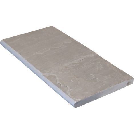 Margelle de piscine pierre naturelle Grès Kandla Gris 60x30x3 cm Bord 1/2 rond - À l'unité - Ti'ma Stone (1/2)