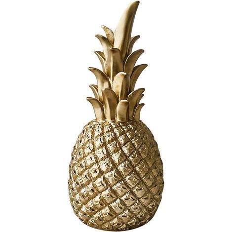 ananas decoration en resine dore 65 x 15 cm pour interieur bureau cuisine table basse mariage fete unite (1/5)