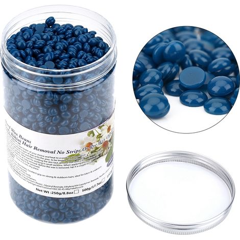 Cire dépilatoire chaude en grains, soin du corps, maillot, jambes, 500 g, à la camomille (1/4)