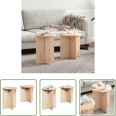 Kiefernholz Couchtisch - Couchtisch 2 pcs Natur (1/5)
