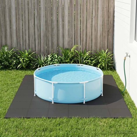 Tapis de sol pour piscine en mousse EVA – Lot de 40 dalles emboîtables antidérapantes, étanches et isolantes – Noir – 60 x 60 x 1 cm – Surface 14,4 m² (1/5)