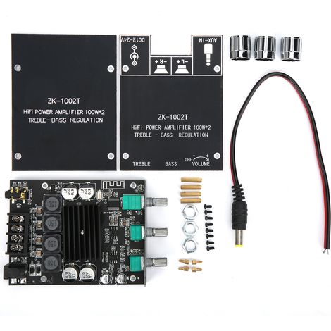 Amplificateur Bluetooth 5.0 50Wx2 Carte Ampli Audio Stéréo Subwoofer Module Puissance Sans Fil (1/5)