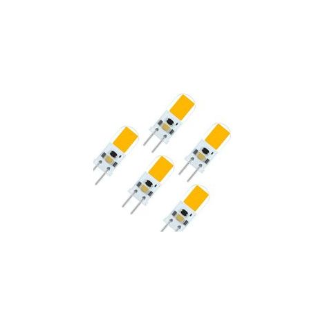 Ampoule LED G6.35 GY6.35 LED 2W 12V Haute Luminosité équivalente Lampe Halogène de 20 Watts Blanc Chaud 3000K (5-Packs) (1/5)