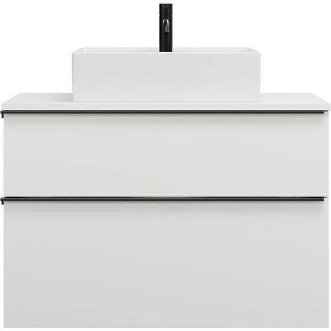 burgbad Eqio mueble bajo para lavabo con consola, recorte