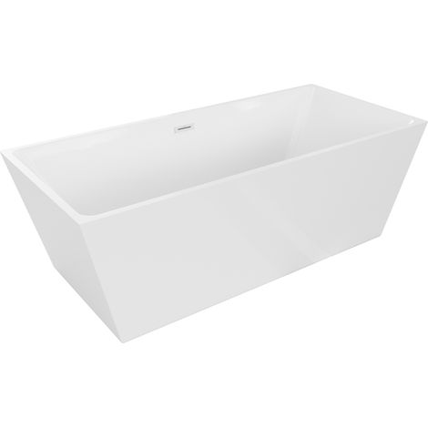 Mexen Lita freistehende Badewanne 170 x 75 cm, weiß, Überlauf weiß - 52121707500-20 (1/5)