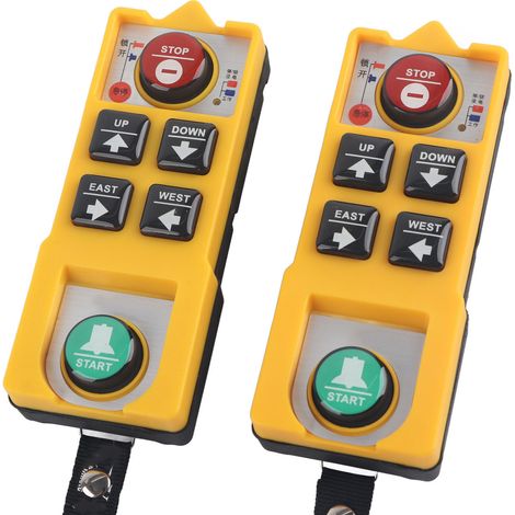 Télécommande pour grue avec interrupteur à 2 boutons, boîtier ABS étanche, 380 V CA (1/5)