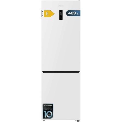 Cecotec Frigorífico Combi 409L Total No Frost Bolero CoolMarket Combi 409 White E. Altura 185cm, MAX INSIDE con VIP Tech
